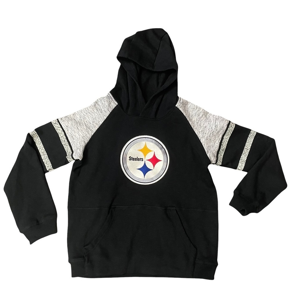NFL Team Apparel Pittsburgh Steelers Pullover Hoodie‎ Sweater Youth Medium 10/12